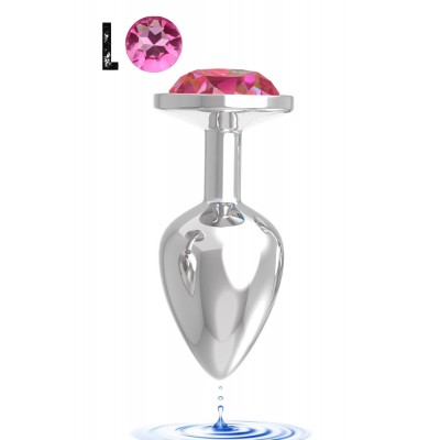Paslanmaz Çelik Açık Pembe Yuvarlak Mücevher Taşlı Pürüzsüz Silver Metal Anal Butt Plug - Büyük Boy Paslanmaz Çelik Açık Pembe Yuvarlak Mücevher Taşlı Pürüzsüz Silver Metal Anal Butt Plug - Büyük Boy