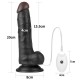 Belden Bağlamalı Titreşimli Ultra Yumuşak Gerçekçi Et Dokulu Realistik Zenci Vibratör Dildo 20 CM