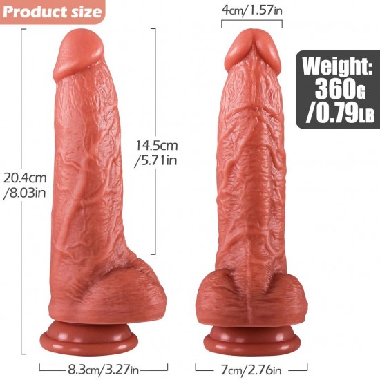 Master Perfection Dildo Austin - Ultra Yumuşak Çift Katmanlı Damarlı Realistik Yapay Penis