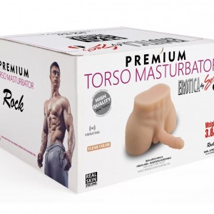                        Premium Torso Masturbator Rock - Anal Girişli 17 CM Yapay Penisli Erkek Realistik Yarım Vücut Manken
