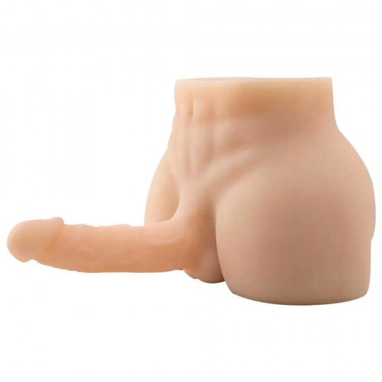 Premium Torso Masturbator Rock - Anal Girişli 17 CM Yapay Penisli Erkek Realistik Yarım Vücut Manken