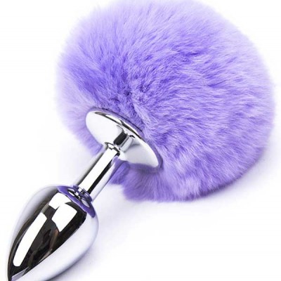                     RearPlugs Mor Ponponlu Anal Tıkaç