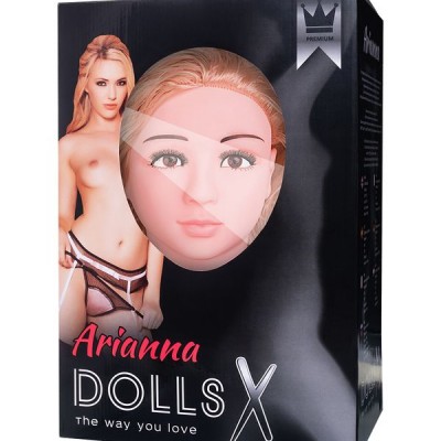                Dolls-X by TOYFA Arianna Gerçekçi Kafa Şişme Bebek, iki delikli , sarışın