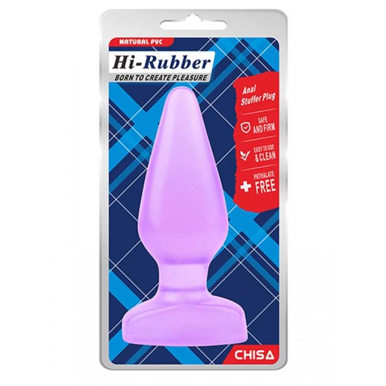 Hi-Rubber Şeffaf Jel Anal Tıkaç - Mor 16cm