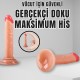 UNIQUE Realistik Dokuda Mini Dildo Vantuzlu Gerçekçi Yapay Penis 14 CM