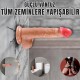 UNIQUE Realistik Dokuda Kalın Damarlı Dildo Vantuzlu Gerçekçi Yapay Penis 21 CM