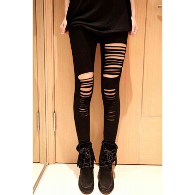         Lazer Kesim Tayt Siyah-BEDEN-L-XL