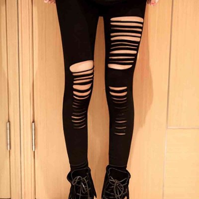         Lazer Kesim Tayt Siyah-BEDEN-L-XL