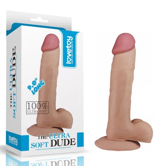 LOVETOY 23 CM Geliştirilmiş Doku Ultra Yumuşak Realistik Penis - The Ultra Soft Dude