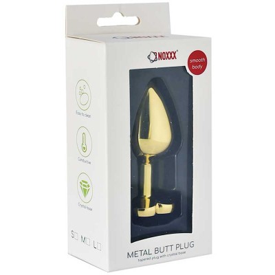 NOXXX Altın Renkli Kalpli Çelik Anal Plug - Orta Boy NOXXX Altın Renkli Kalpli Çelik Anal Plug - Orta Boy