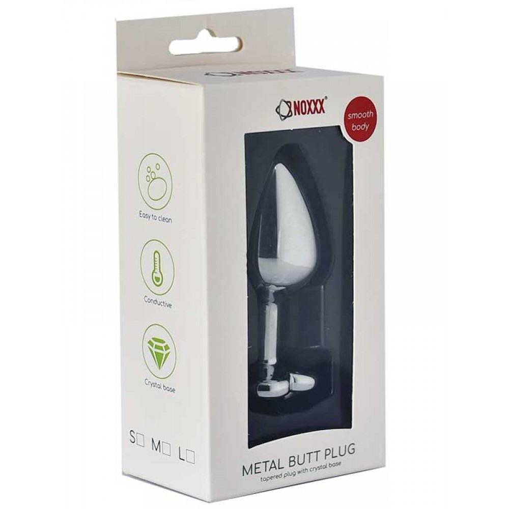 NOXXX Gümüş Renkli Kalpli Çelik Anal Plug - Orta Boy NOXXX Gümüş Renkli Kalpli Çelik Anal Plug - Orta Boy