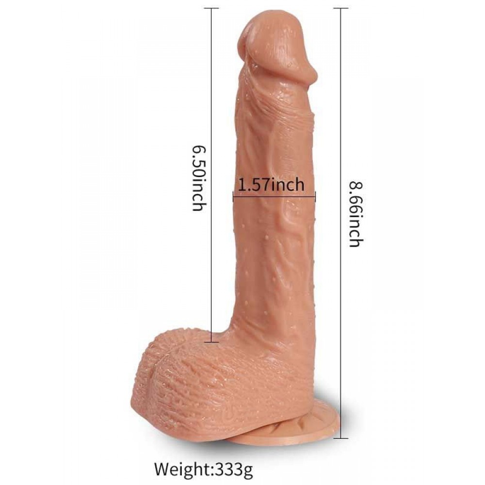 Hill İleri Geri Hareketli Şarjlı Titreşimli Gerçekçi Dildo 21 cm