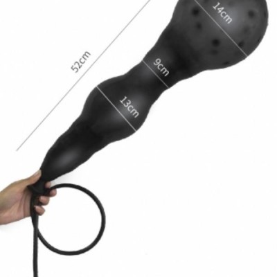 Premium Şişirilebilir Anal Plug Seti – Pompalı Hava Basınçlı Silikon Anal Tıkaç