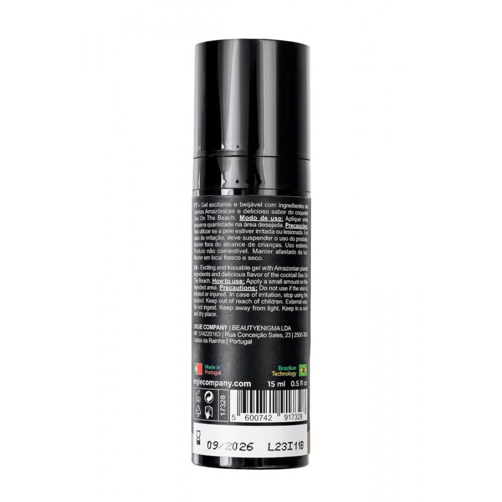 Orgie Dual Vibe Kissable Sex on the Beach – Çift Etkili Yenilebilir Kayganlaştırıcı Jel 15 ml