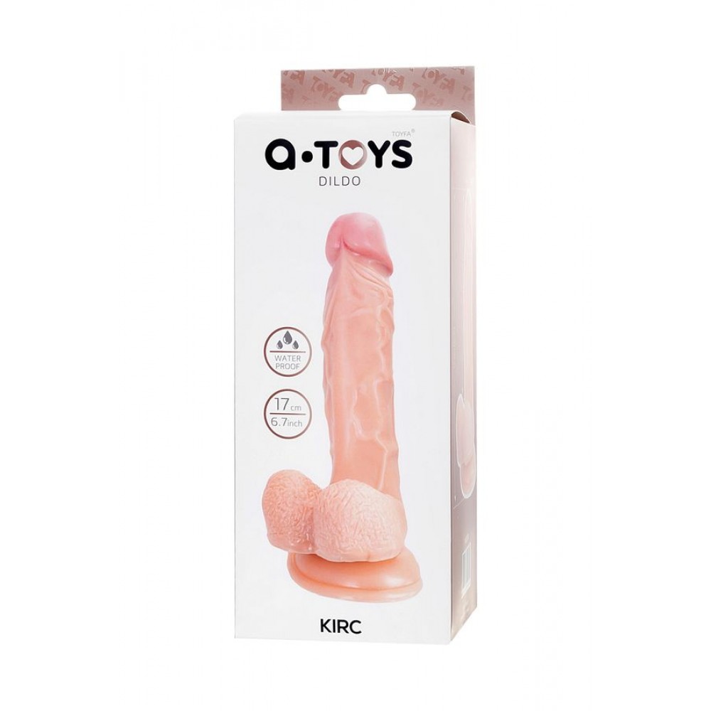 A-Toys by TOYFA Gerçekçi Dildo Kirc, TPE, çıplak, 17 cm