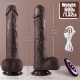 Şarjlı Kumandalı Isıtmalı İleri Geri Hareketli ve Rotasyonlu Gerçekçi Damarlı Zenci Yapay Penis Vibrator
