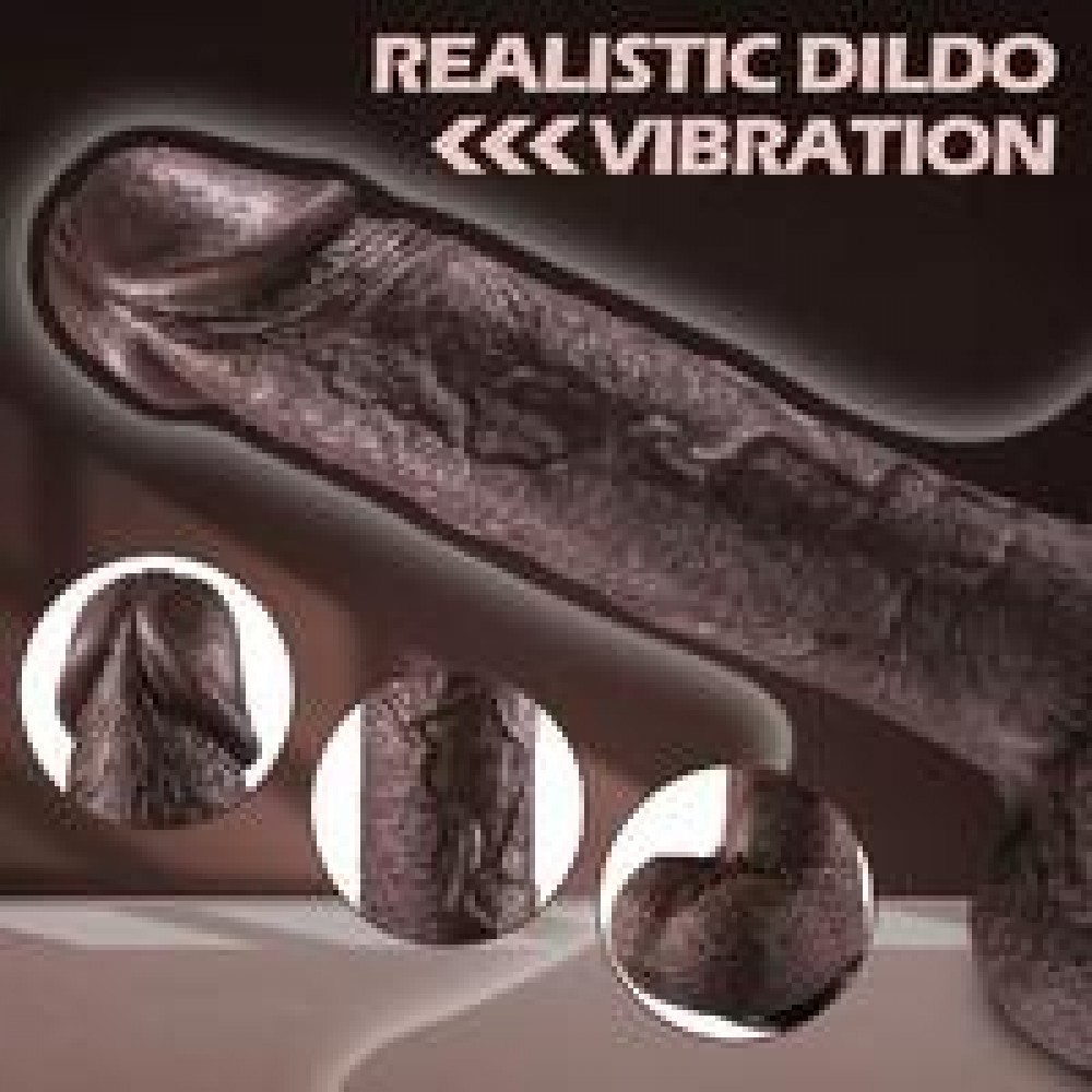 Şarjlı Kumandalı Isıtmalı İleri Geri Hareketli ve Rotasyonlu Gerçekçi Damarlı Zenci Yapay Penis Vibrator