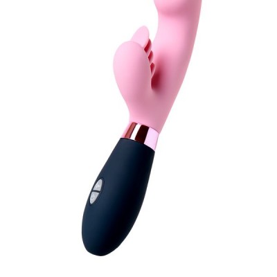 Eromantica Ornella'da 3'ü 1 arada masaj aleti, pembe, silikon, 21,5 cm