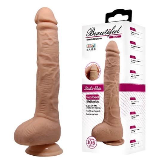 27 cm Büyük Boy Realistik Vantuzlu Dildo Penis