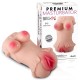Amelia - Kolay Saklanabilir Cep Boy Titreşimli Isıtmalı Suni Vajina Realistik Mastürbatör 13 CM