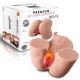 Lesta - Realistik Anal Vajinal 2 in 1 Titreşimli Isıtmalı Suni Kalça Vajina 2.2 KG