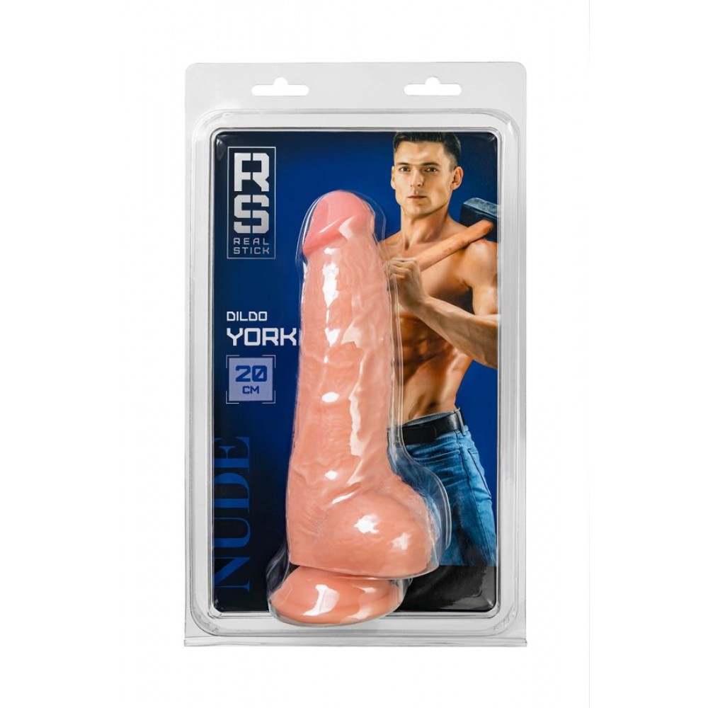 RealStick Nude York, PVC, et, 20 cm gerçekçi yapay penis