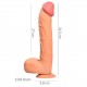 Belden Bağlamalı 31,5 cm Dev Boy Realistik Vantuzlu Dildo Penis