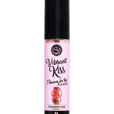                   SECRET PLAY Lip Gloss Vibrant Kiss' Çilekli Sakız Aromalı Dudak Parlatıcı, 6 gr