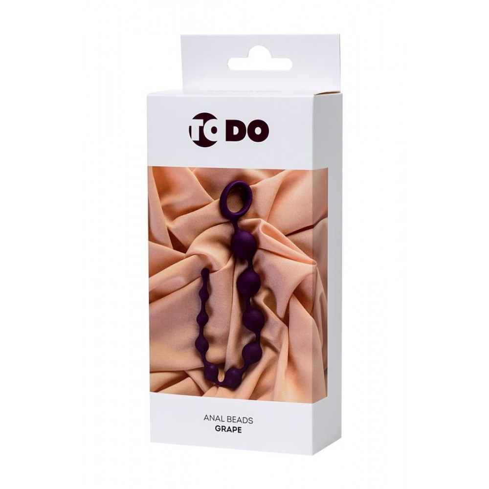ToDo by Toyfa Grape anal Zinciri, silikon, mor, 35 cm, Ø 2,7 cm