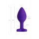 ToDo by Toyfa Diamond Heart Anal Plug, Silikon, mor, 7 cm, Ø 2 cm, 18 g