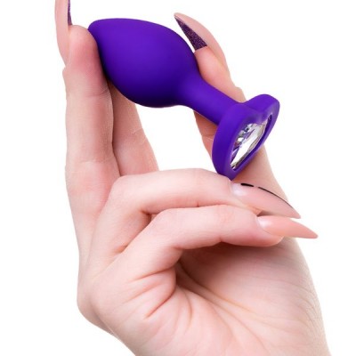 ToDo by Toyfa Diamond Heart Anal Plug, Silikon, mor, 7 cm, Ø 2 cm, 18 g