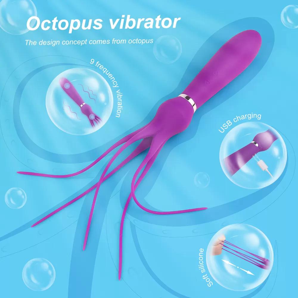 SQUID Çok Fonksiyonlu Titreşimli Masaj Kırbaç Vibratör SQUID Çok Fonksiyonlu Titreşimli Masaj Kırbaç Vibratör