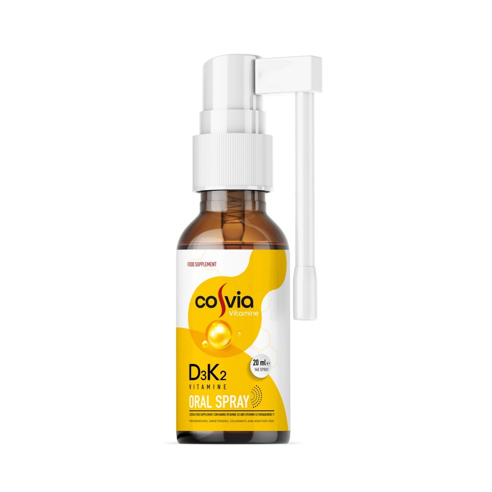 Cosvia Vitamin D3-K2 (Menaquinone-7) Oral Sprey 20 ml. Cosvia Vitamin D3-K2 (Menaquinone-7) Oral Sprey 20 ml.
