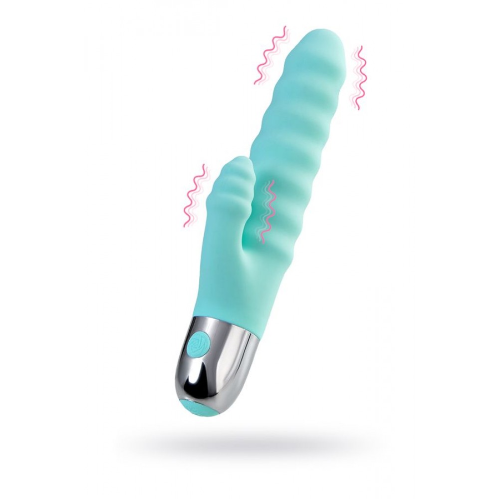 Flovetta by Toyfa Flax Klitoral Stimülasyonlu Vibratörü, silikon, cam göbeği, 17,5 cm