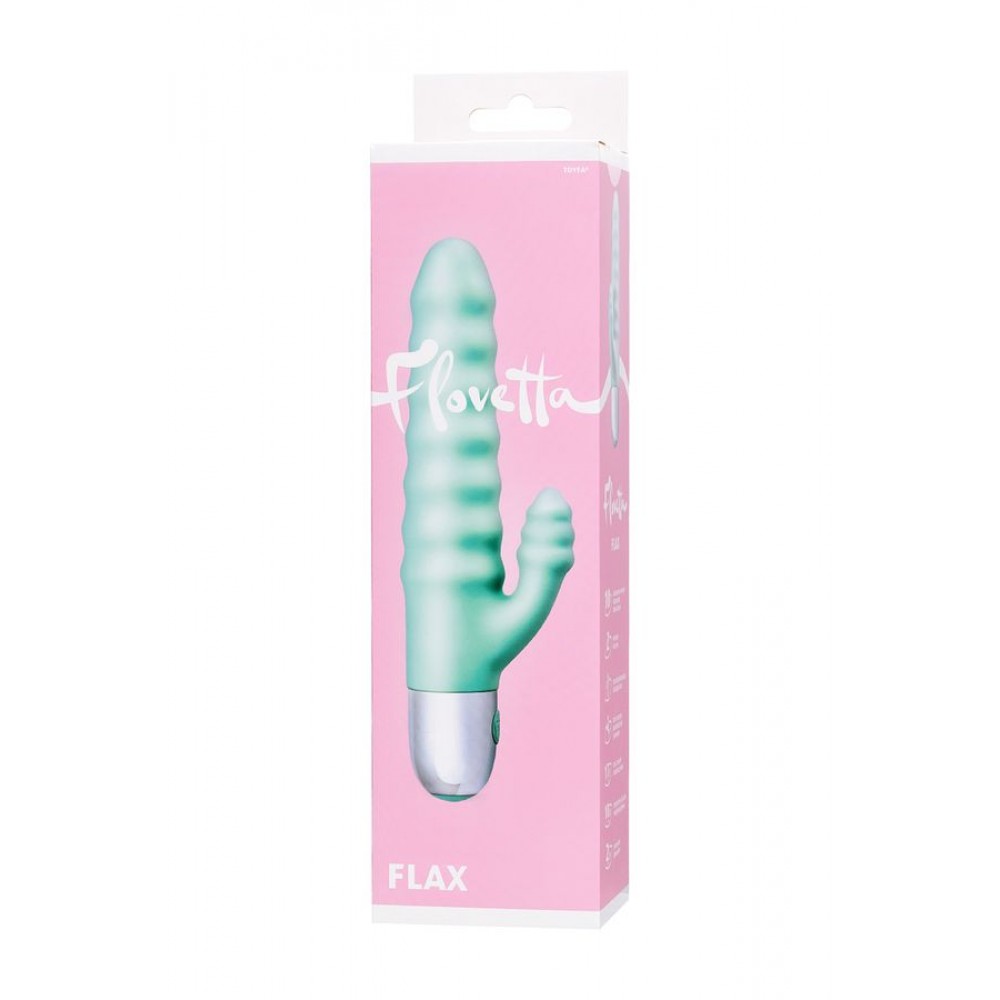 Flovetta by Toyfa Flax Klitoral Stimülasyonlu Vibratörü, silikon, cam göbeği, 17,5 cm