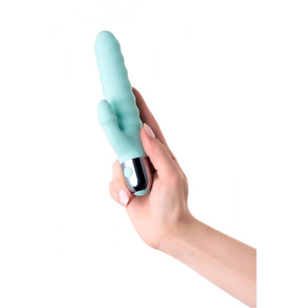 Flovetta by Toyfa Flax Klitoral Stimülasyonlu Vibratörü, silikon, cam göbeği, 17,5 cm