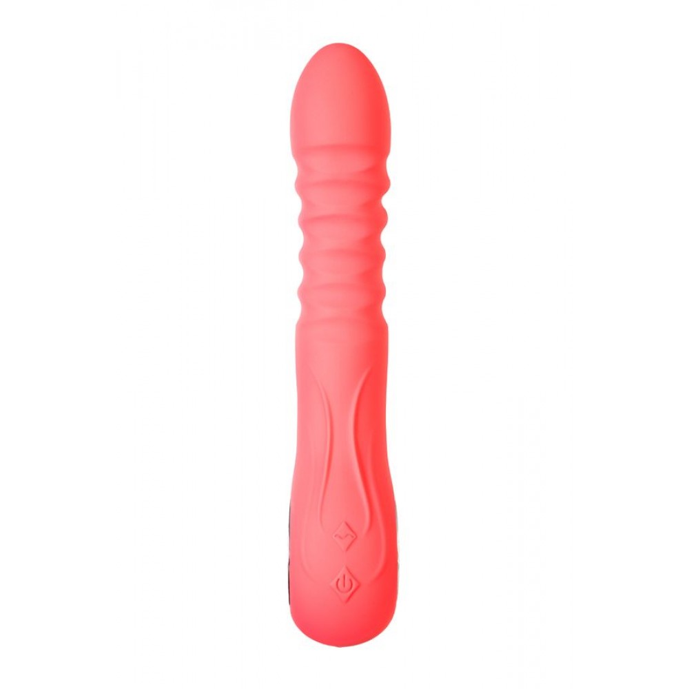 Flovetta by Toyfa YUKARI ve AŞAĞI işlevli stimülatör Flox, silikon, mercan, 21,5 cm