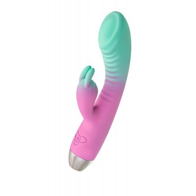 Flovetta ORCHID Klitoral Uyarıcılı G Noktası Vibratörü, Silikon, Nane Pembesi, 21 cm