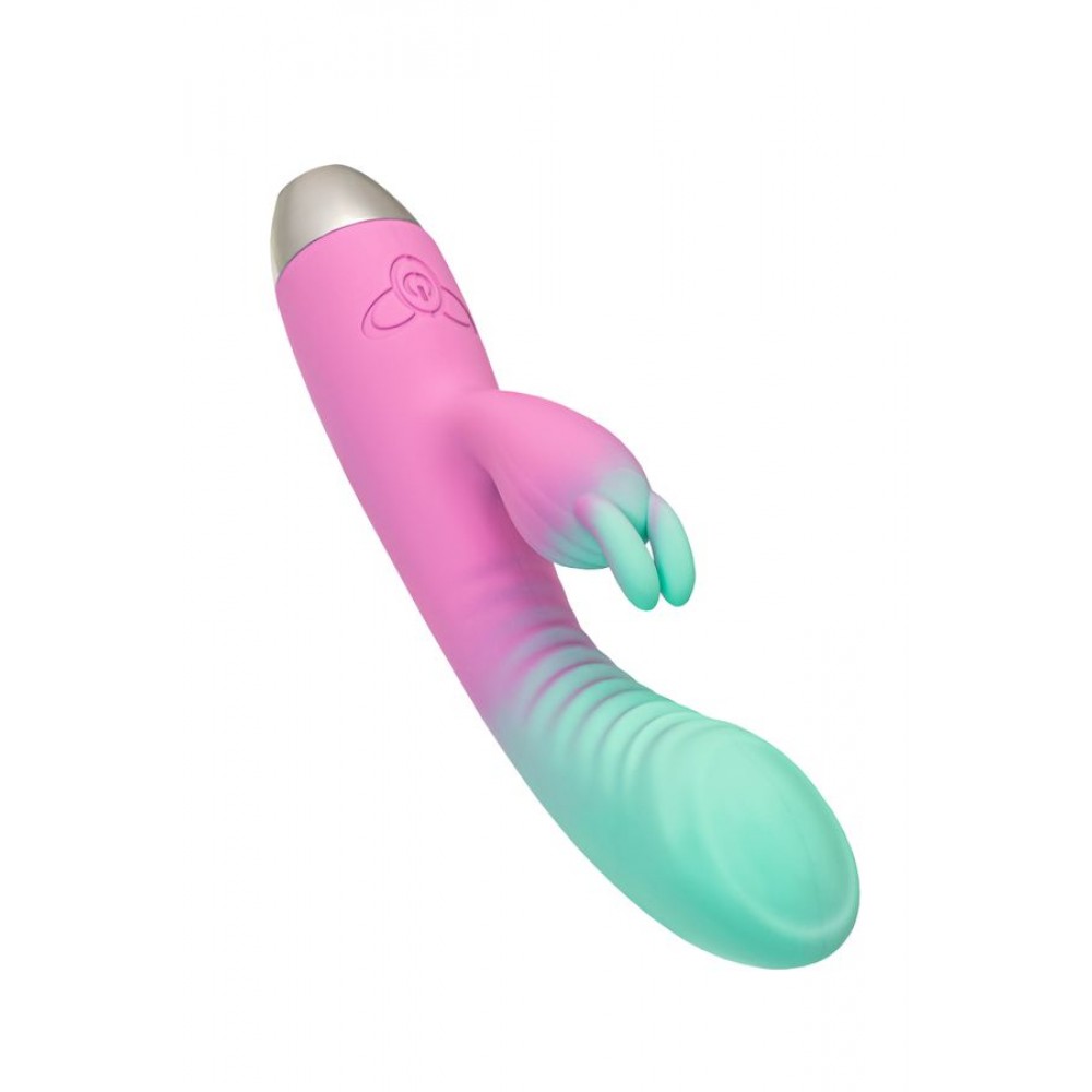 Flovetta ORCHID Klitoral Uyarıcılı G Noktası Vibratörü, Silikon, Nane Pembesi, 21 cm