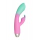 Flovetta ORCHID Klitoral Uyarıcılı G Noktası Vibratörü, Silikon, Nane Pembesi, 21 cm