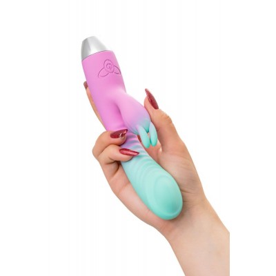 Flovetta ORCHID Klitoral Uyarıcılı G Noktası Vibratörü, Silikon, Nane Pembesi, 21 cm