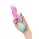 Flovetta ORCHID Klitoral Uyarıcılı G Noktası Vibratörü, Silikon, Nane Pembesi, 21 cm
