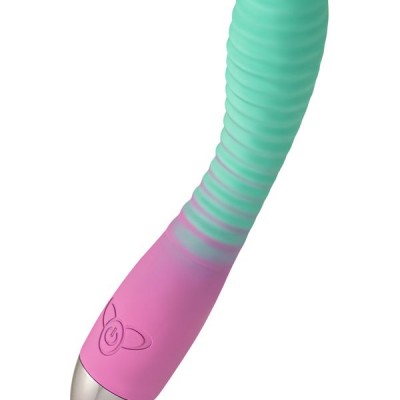 Flovetta AZALIA Kavisli Başlıklı Vibratör, Silikon, Nane Pembesi, 20.5 cm
