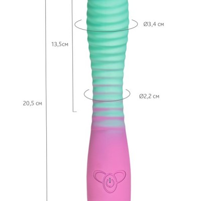 Flovetta AZALIA Kavisli Başlıklı Vibratör, Silikon, Nane Pembesi, 20.5 cm
