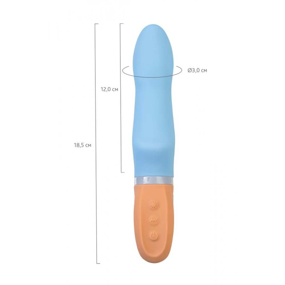 Flovetta BLUEBELL Silikon Vibratör, Mavi, 18.5 cm