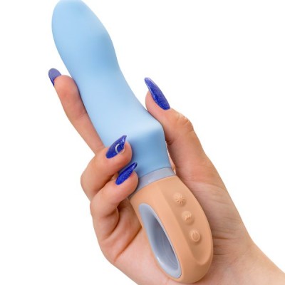 Flovetta BLUEBELL Silikon Vibratör, Mavi, 18.5 cm