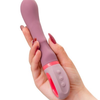 Flovetta ROSE Silikon Vibratör, Pembe, 19 cm