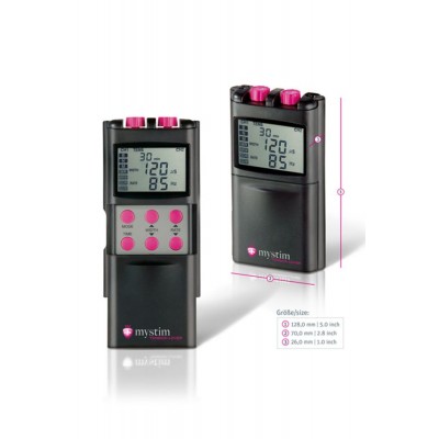                     Mystim Tension Lover Digital Dürtü Elektrotlar, 7 Program, siyah