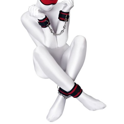 Anonymo BDSM Kelepçe Seti #0705, polyester, kırmızı