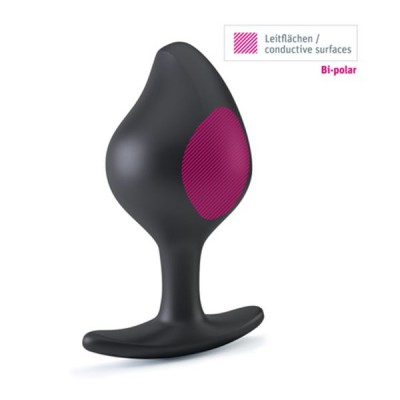 Mystim Rocking Force S Anal Plug, elektrik stimülasyonu, silikon, siyah, Ø 3,7 cm